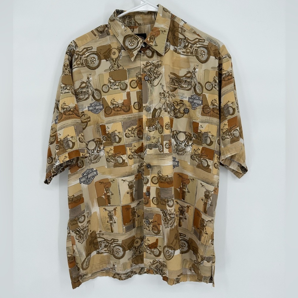 Vintage 90s‎ Harley Davidson Biker button down shirt Men’s size Large